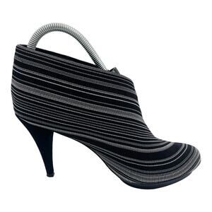 United Nude Women's Fold Hi Booties Black/Gray Size 40 US 9 Stretch